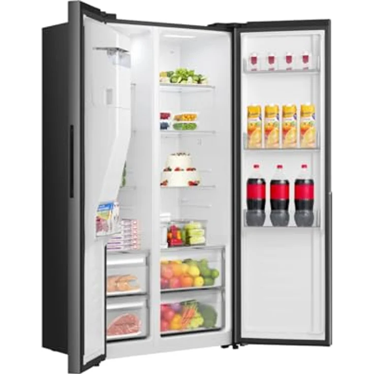 Gorenje NRS917E61BX, Side-by-side Kühl-/Gefrierkombination mit 528 Liter Volumen, NoFrost Plus, Schwarz – Bild 5