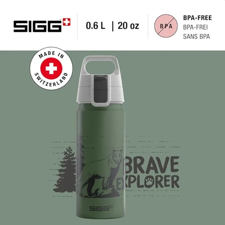 SIGG BRAVE MOUNTAIN 0.6 L Trinkflasche ALU mit WMB ONE TOP, BPA frei, Auslaufsicher, Co# tauglich – Bild 3