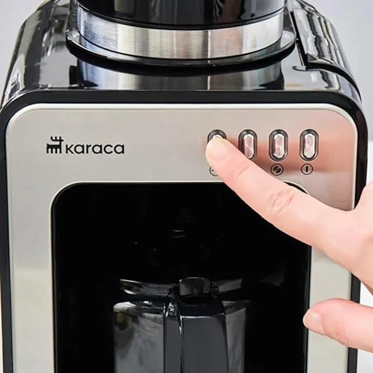 Karaca Espressomaschine Grindmaestro Filter-Kaffeemaschine mit Eingebauter Kaffeemühle, Inox, 0,56L Volumen, 600W, Anti-Tropf-System, One-Touch-Steuerung, Warmhaltefunktion – Bild 6