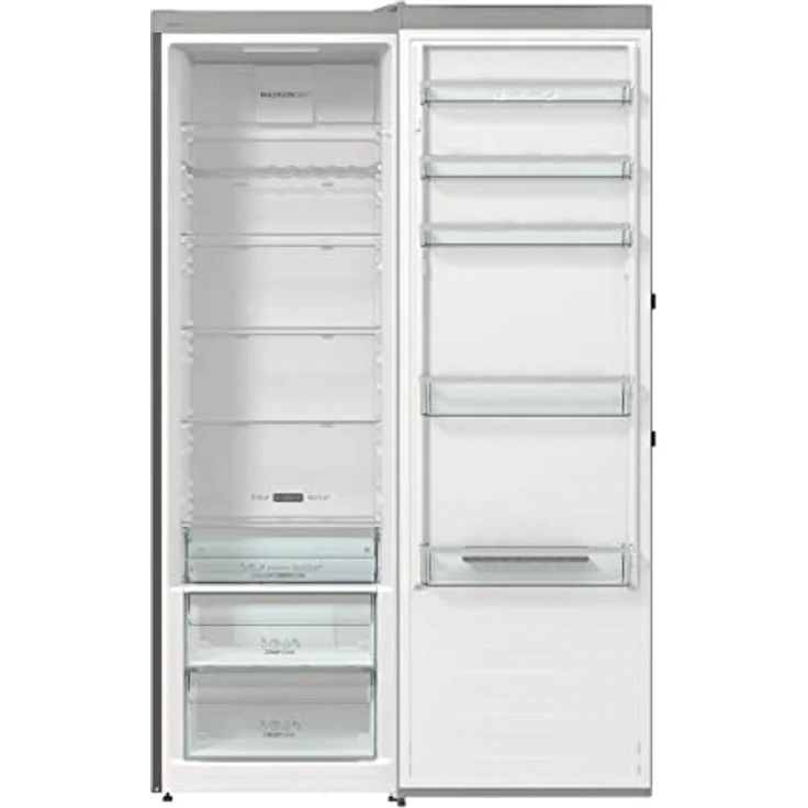 Gorenje R 619 CSXL6 Kühlschrank / 185 cm/Inverter Kompressor/CrispZone mit Feuchteregler/AdaptTech/Umluftkühlsystem/Schnellkühlfunktion/Kühlteil 384 l/EEK C/Inox Look, Edelstahl- Look – Bild 4