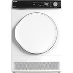 SHARP KD-NCA7S7P1W91-DE Kondenstrockner, 7 kg, 15 Programme inkl. 29 Min. Kurzprogramm, Schontrommel mit LED-Beleuchtung, Weiß