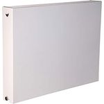 Universal-Planheizkörper 22/600/600-6 Anschlüsse: 2x recht ½“IG, 2x links ½“IG, 1x Doppelanschluss (2x ½“IG) Unterseite ein - Verkehrsweiß (RAL 9016) - qpool24