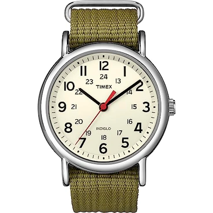 Timex T2N651 Herren Armbanduhr, vielseitiges Design mit 24-Stunden militärischer Zeitanzeige und INDIGLO Nachtlicht – Bild 1