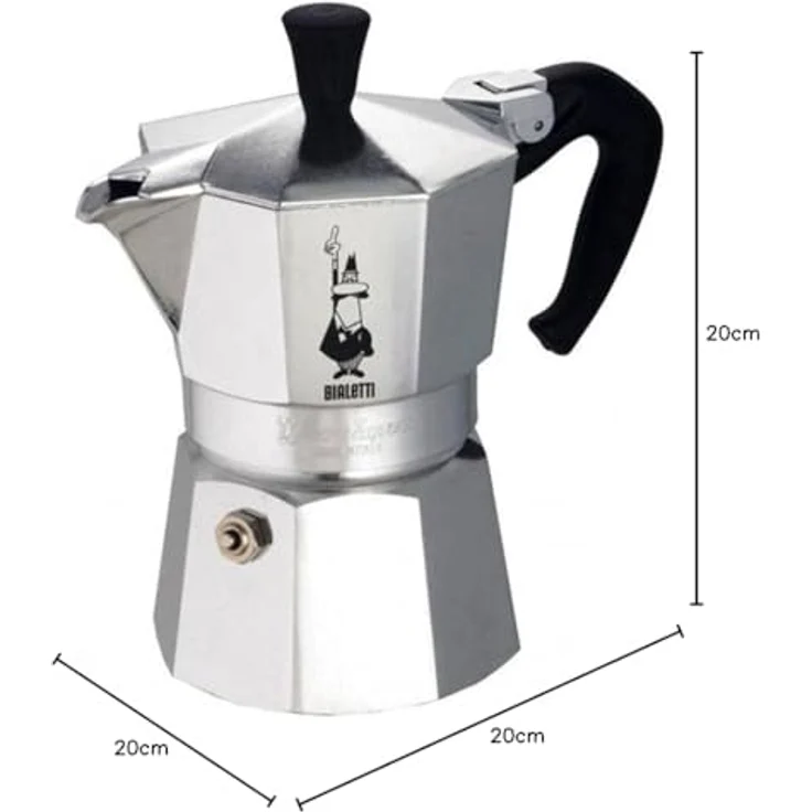 Bialetti Moka Express Espressokocher, Aluminium, Silber, 1 Tasse – Bild 10