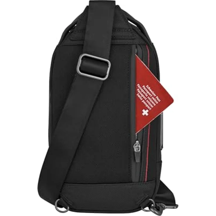 Victorinox Architecture Urban2 Sling Bag, Handtasche mit SoundPocket und verstellbarem Schulterriemen, Schwarz – Bild 3