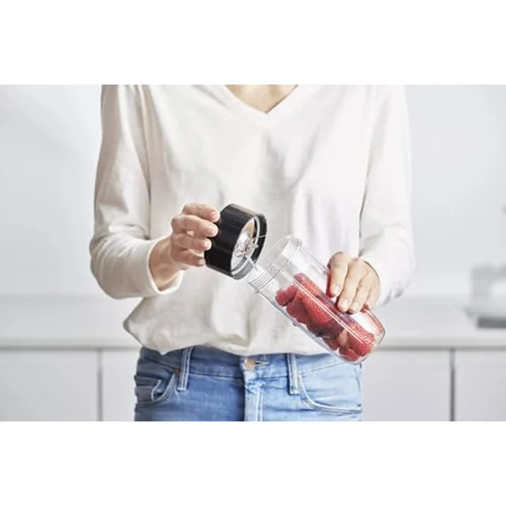 Betty Bossi MixFIT Smoothie Maker 25999, Leistungsstarker Standmixer mit 3 BPA-freien To-Go Bechern, 380 Watt, kompakt und auslaufsicher – Bild 2