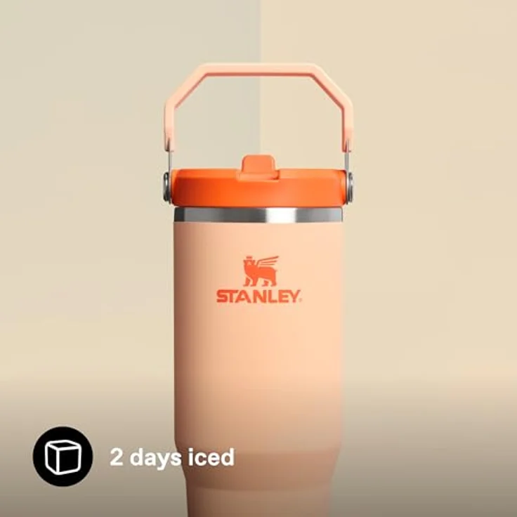 STANLEY 1913 Flip Straw Tumbler 0.89L, Trinkflasche mit 12 Stunden Kühlzeit, orange Sherbet – Bild 4