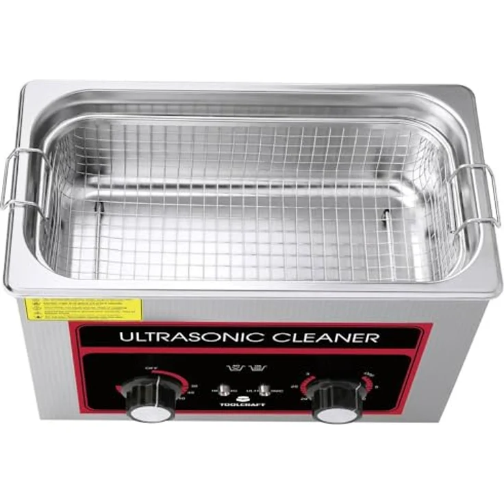 Toolcraft Ultraschallreiniger Schmuck, Werkstatt, Bürobedarf 180W 4.5l mit Heizung, mit Reinigungsk, Ultraschallreiniger – Bild 4