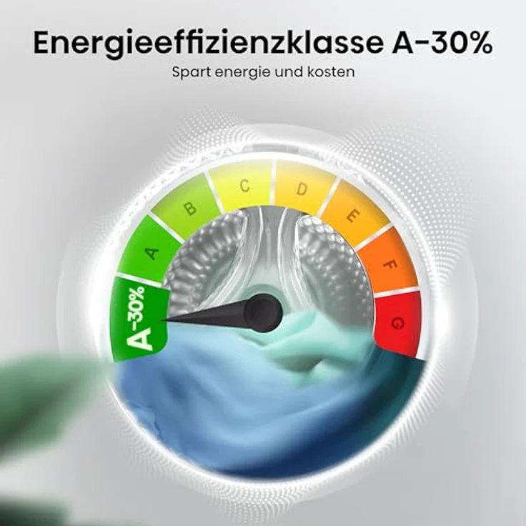 Hisense WF3S9043BB3 Waschmaschine mit Dampffunktion, 9 kg, 1400 U/min, WiFi, Power JetWash, Anti-Allergie Programm, Aqua Stop, Auto Wash, EEK A-30 Prozent, Schwarz – Bild 5