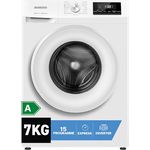 HEINRICHS Waschmaschine 7kg, 15 Programme, 1400 U/min., Aqua-Stop, LED-Display, Timer, Inverter Motor, Energieeffizienzklasse A, weiß