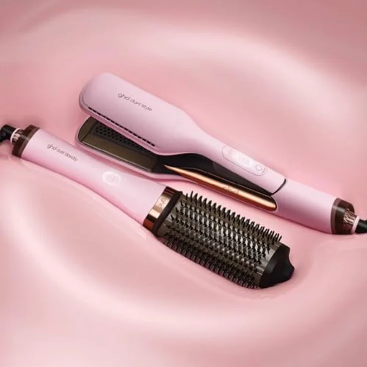 ghd duet blowdry Limited Edition Hair Dryer Brush, 2-in-1 Warmluftbürste in Pink-Sorbet mit Hitzeschutz-Etui und Reinigungsbürste – Bild 3