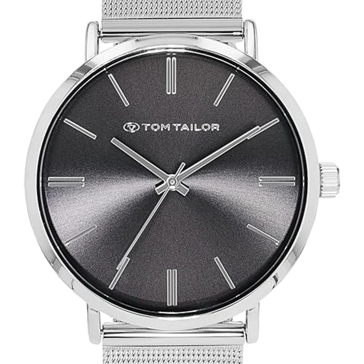 Tom Tailor Armbanduhr Herren, Metallband aus Edelstahl, silber, wasserdicht bis 3 bar, Geschenkbox, 2100595 – Bild 5