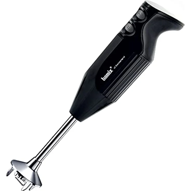 bamix Stabmixer Set M160 ONE inkl. Multifunktionsmesser aus Edelstahl, 160 Watt, 2-Stufen, Made in Switzerland, Schwarz – Bild 2