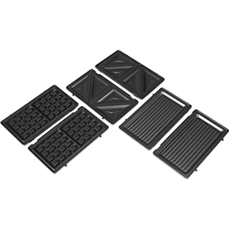 Tristar 3-in-1 Sandwich-Maker SA-3071 – Auswechselbare Sandwich-, Grill- und Waffel-Platten – Grillfläche: 22,4 x 12,5 cm – 750 W, Schwarz – Bild 3