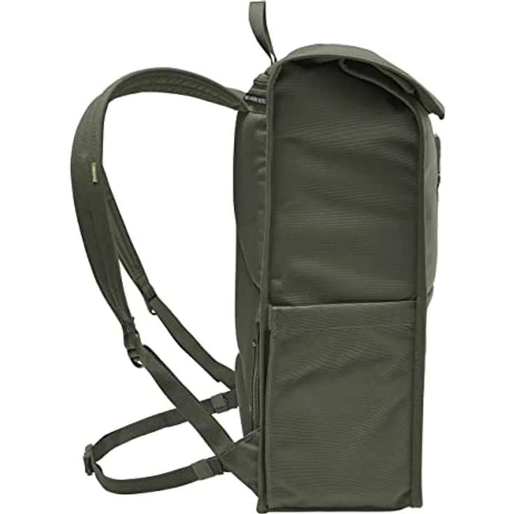 VAUDE Coreway Rolltop 20, Freizeitrucksack mit 15,6 Zoll Laptopfach, khaki, aus recycelten PET-Flaschen, gepolstert, seitlicher Reißverschluss – Bild 3
