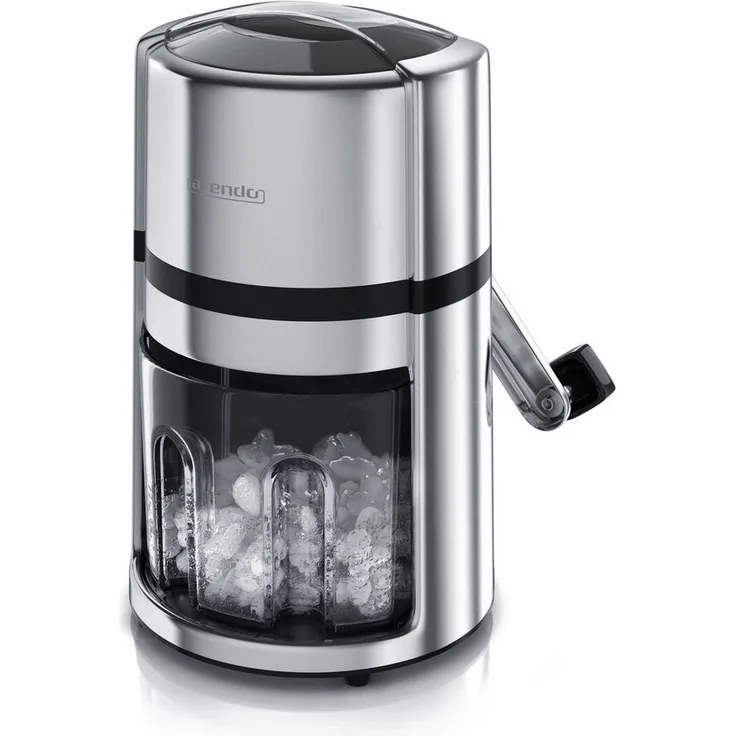 Arendo Eiscrusher, Eiszerkleinerer mit 1,1 L Fassungsvermögen, Chromoptik