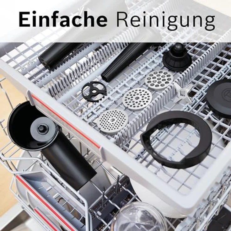 Bosch Saftpresse Zubehör für Fleischwolf Serie 4 und Serie 6, Fruchtpressenaufsatz mit 4 Trommeln – Bild 7
