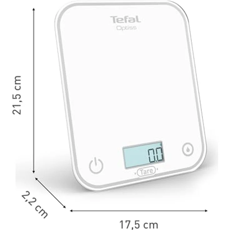 Tefal Optisss BC50U0V0 Elektronische Küchenwaage, kratzfest, leicht lesbares LCD-Display, 5 kg Kapazität, Weiß – Bild 3