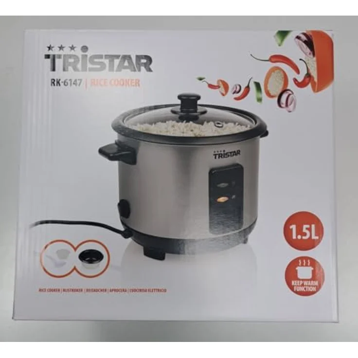 Tristar Reiskocher RK-6147, elektrischer Reiskocher für 2 bis 6 Portionen, schwarz – Bild 2