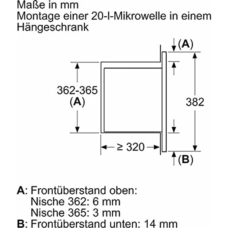 Bosch BFL523MW3 Mikrowelle, Einbaugerät, 800 Watt, 20 Liter Garraum, weiß – Bild 6