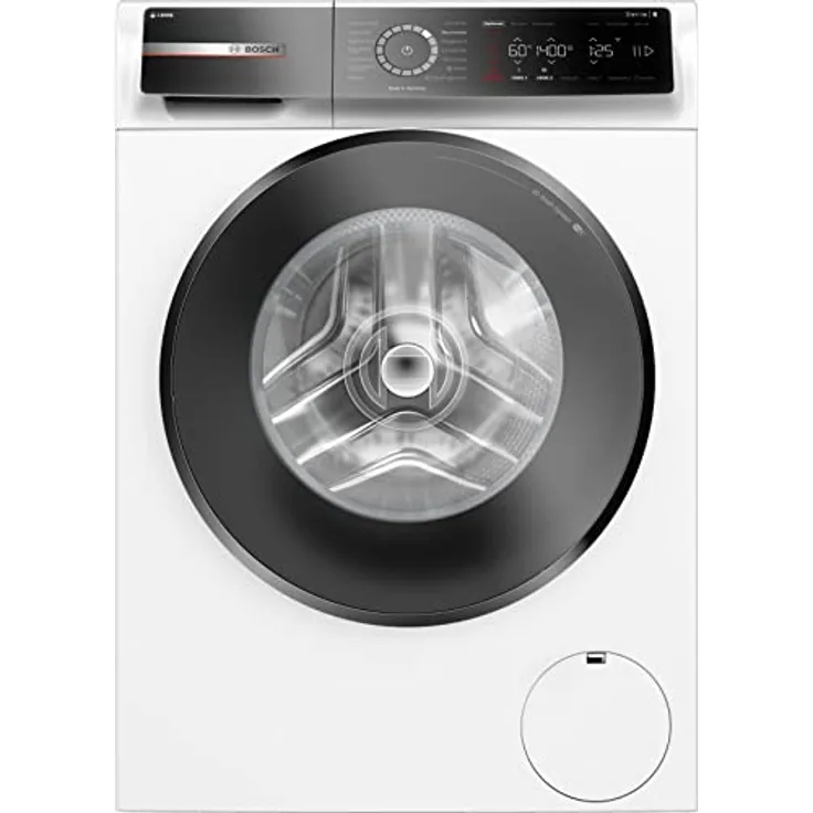 BOSCH WGB244040 Waschmaschine Serie 8, Frontlader mit 9kg Fassungsvermögen, 1400 UpM, Home Connect, i-DOS mit Waschmittelscan, Iron Assist, Mini Load, Active Water Plus, Weiß, 60cm