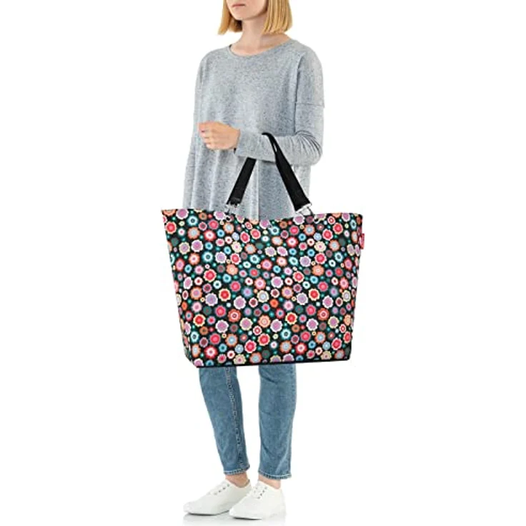 reisenthel shopper XL, 68 x 45,5 x 20 cm, 35 l, wasserabweisend mit Trageriemen und Innentasche, happy flowers – Bild 3