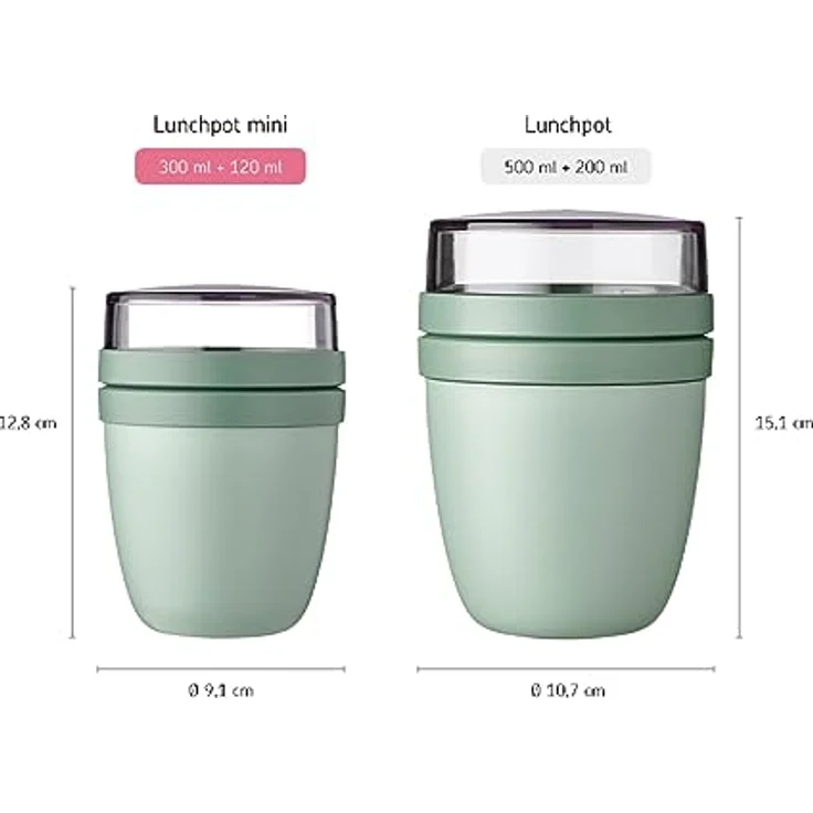 MEPAL 107650030600 Ellipse mini Lunchbox Weiß – Bild 6