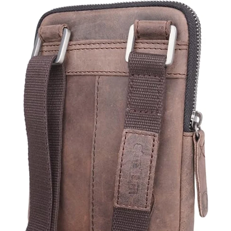 Strellson Richmond ShoulderBag XSVZ 1 Umhängetasche aus braunem Rindleder, 13 x 2.5 x 19 cm, für Herren – Bild 5