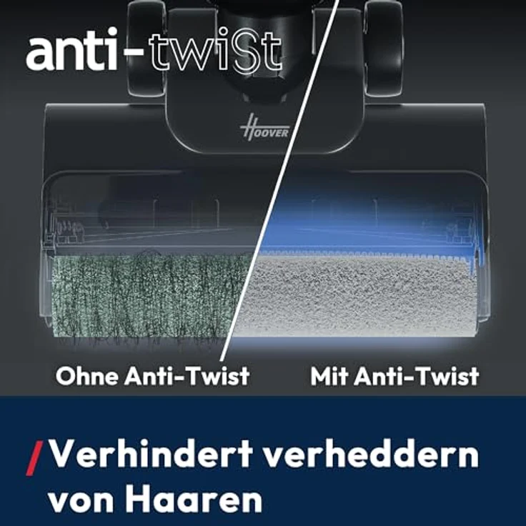 Hoover Nass-Trocken-Sauger HW3P10 011, beutellos, kabellos, mit ANTI-TWIST-Technologie und intelligentem Sprachassistenten, Farbe Ice Grey – Bild 4