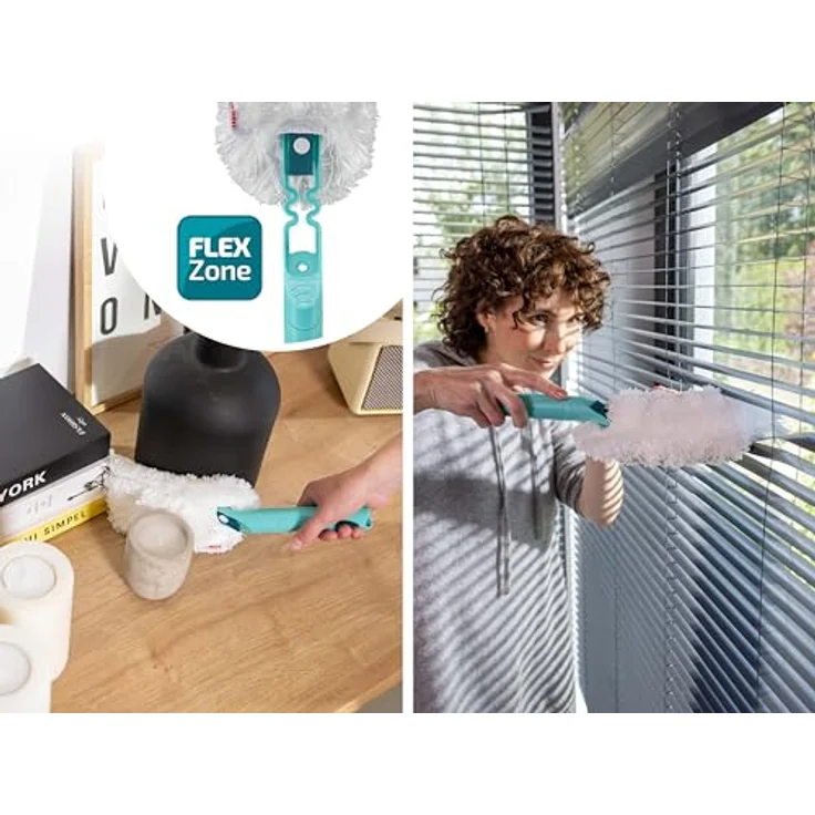 Leifheit Staubwedel SUPERDUSTER, waschbar, Mikrofaser-Staubtextil, 360° Flexibilität, kompatibel mit Click-System, ideal für Ecken und Nischen, auch zur Autoreinigung – Bild 3