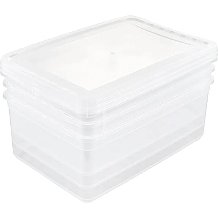 keeeper Aufbewahrungsboxen mit Air Control System, 3-teiliges Set, Höhe: 14 cm, 3 x 11 l, 39 x 26,5 x 14 cm, Bea, Transparent – Bild 5