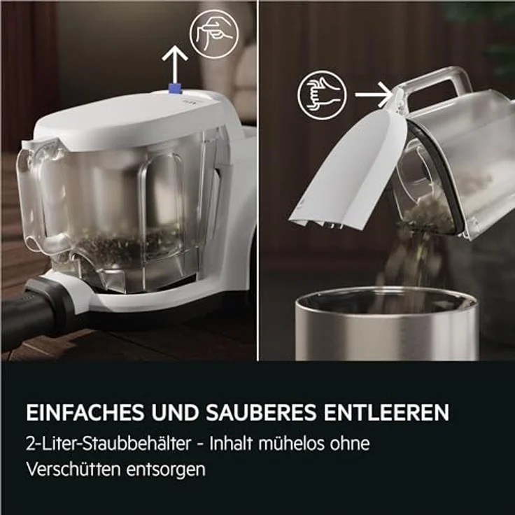 AEG AL51C1LDB, 1000 W Zylinder-Vakuum Staubsauger, Beutellos, 2 l, HEPA Filter, für täglichen Gebrauch – Bild 6
