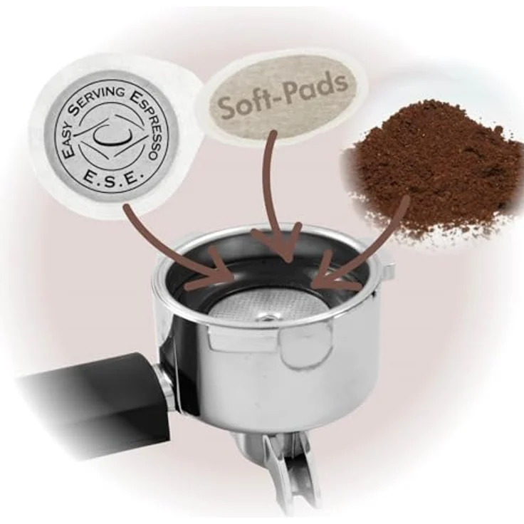 Trisa Espresso Perfetto, Siebträgermaschine, Schwarz – Bild 3