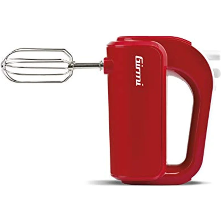Girmi SB02 Elektrischer Handmixer, 170 W, Edelstahl-Rührbesen, Turbo-Funktion, 5 Geschwindigkeiten, rot – Bild 3