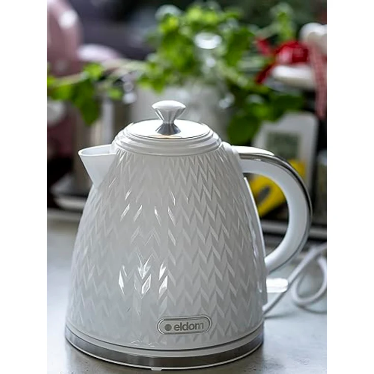 Eldom NELA Wasserkocher, 1,7L, 2000W, Kontrolllampe, Wasserstandsanzeige, weiß – Bild 8
