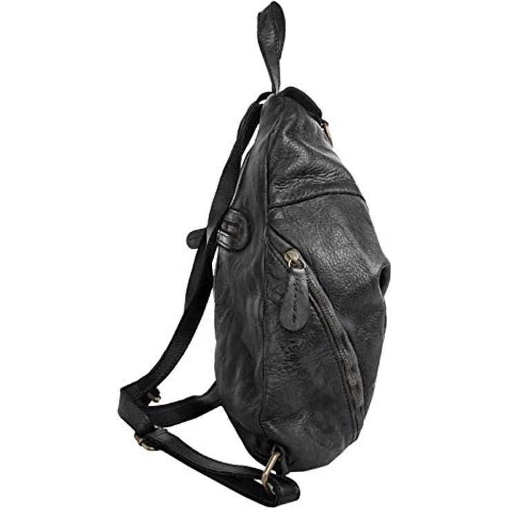 Samantha Look Cityrucksack, echt Leder, Made in Italy, Vintage Design, braun – Bild 5