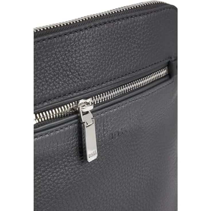 BOSS Umhängetasche BMB New Crosstown_Envel., zertifiziertes Leder (Leather Working Group), Schwarz – Bild 7