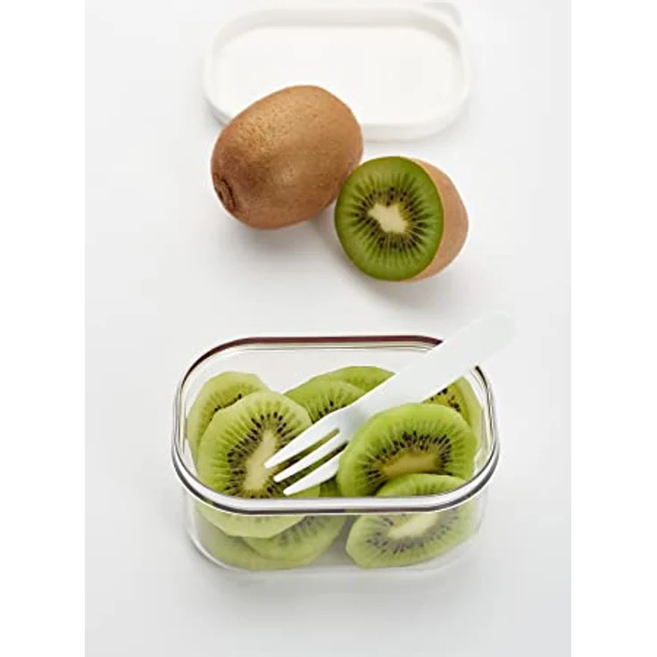 Mepal - Obstbox Take a Break - Obstbox zum Mitnehmen für frisches Obst - Box mit kleiner Obstgabel - Passt perfekt in die Take a Break Lunchbox - 250 ml - Nordic Blue – Bild 2