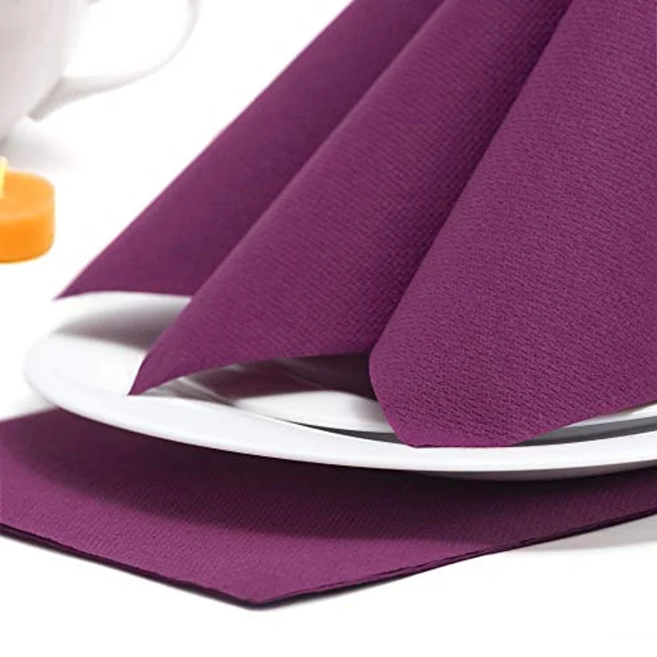 Papstar Servietten - Tissueservietten lila ''Royal Collection'' 40 x 40 cm, 1-4-Falz, für Gastronomie, Feste und Haushalt, #10820, 1 X 50er Pack – Bild 3