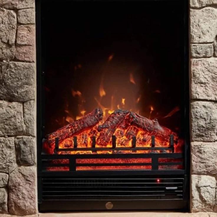 Home Deluxe Elektrokamin CALOR - MGO-Kunststein - 76,5 x 90,5 x 31,0 cm - 2 Heizstufen - Flammeneffekt separat schaltbar - inklusive Fernbedienung - Wellness Oase Design - Weiß – Bild 3