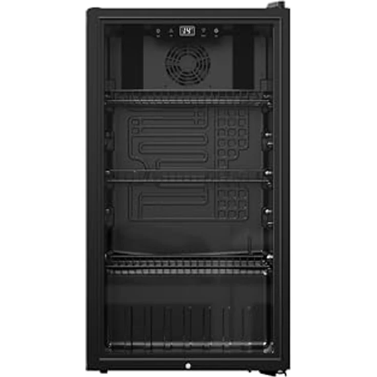 PKM Getränke- und Dosenkühler, freistehend, 90 Liter Nutzinhalt, schwarze Front, regelbares Thermostat, 2 - 18 °C Temperaturbereich – Bild 1