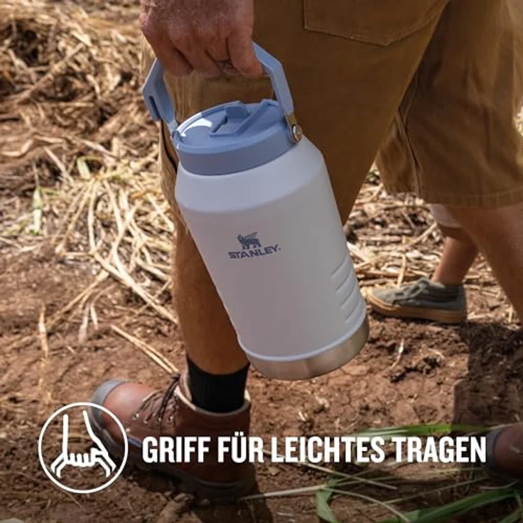 Stanley IceFlow Flip Straw Jug 1.9L, Thermobecher mit 20 Stunden Kühlung, 4 Tage eisgekühlt, auslaufsicher, spülmaschinenfest, BPA-frei, schwarz – Bild 5