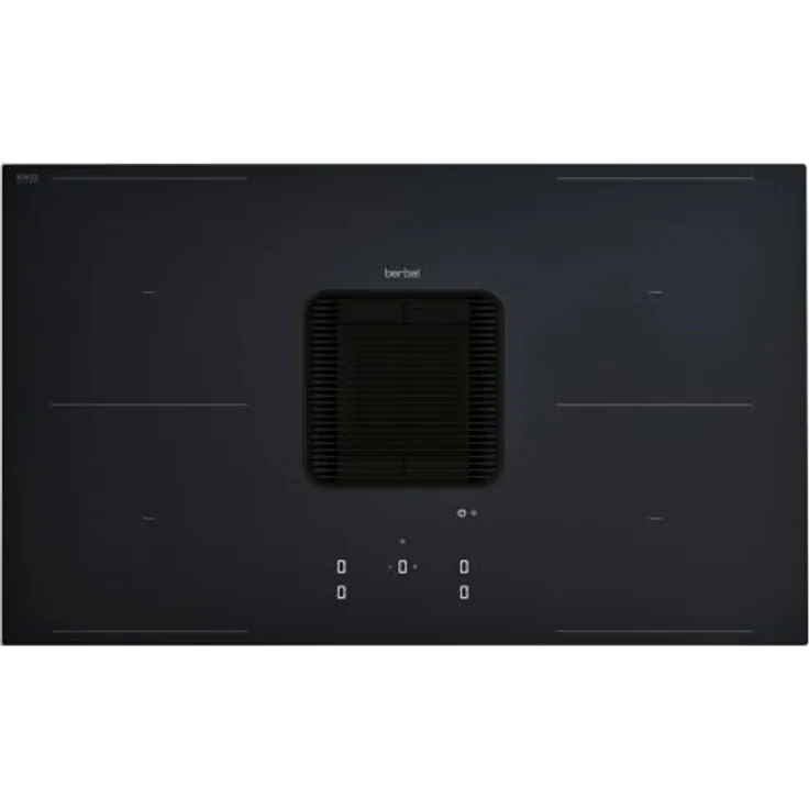 Berbel Set 1100106DLU Downline Performance BKA 83 DLP, Induktionskochfeld mit flächenbündiger integrierter Dunstabzugshaube, mattschwarz, 4 Kochzonen, Umluftset inklusive – Bild 1