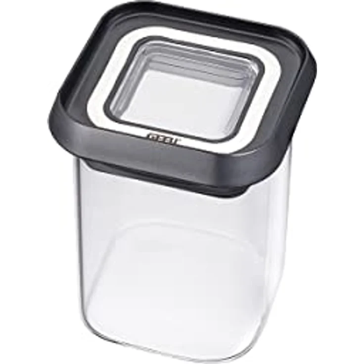 Gefu Vorratsdose PANTRY, mini, 180 ml, transparente Borosilikatglas mit luftdichtem grauen Deckel und Sichtfenster – Bild 4