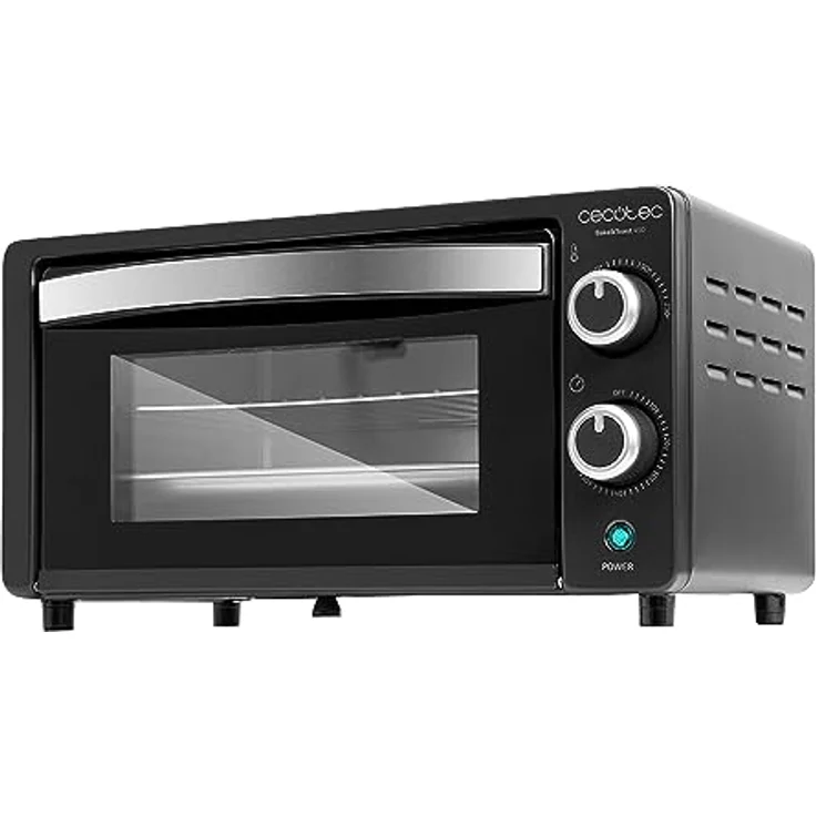 Cecotec Tischofen Bake&Toast 1090 Black, 10 L, 1000 W, Temperaturregelung bis 230ºC, 60-Minuten-Timer, Backblech, Grillrost und Zange mit Griff – Bild 2