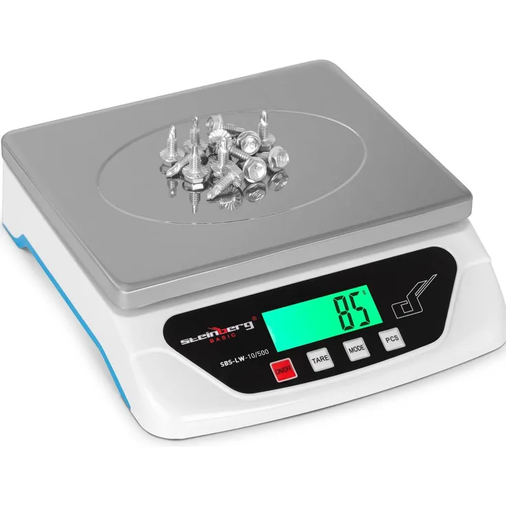 Steinberg Digitale Briefwaage Feinwaage Küchenwaage Grammwaage Edelstahl 1,5g - 10kg LCD, Küchenwaage, Rosa, Weiss