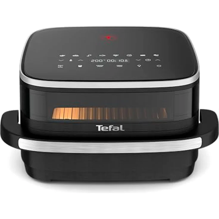 Tefal Easy Fry Heißluftfritteuse XL, Schwarz - XL-Grillfläche, geräumiger Garkorb, kompaktes Design, Sichtfenster, Pizza backen, Touchdisplay, energiesparend – Bild 2