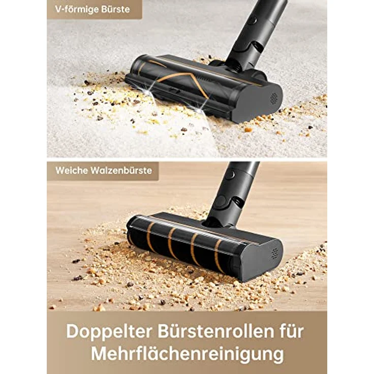 Dreame R10 Pro Kabelloser Staubsauger, 150AW Starke Saugleistung, 65 Min. Laufzeit, Mehrflächenbürste, LED-Lichter, Ideal für Haus- und Autoreinigung, Leicht & Vielseitig – Bild 4