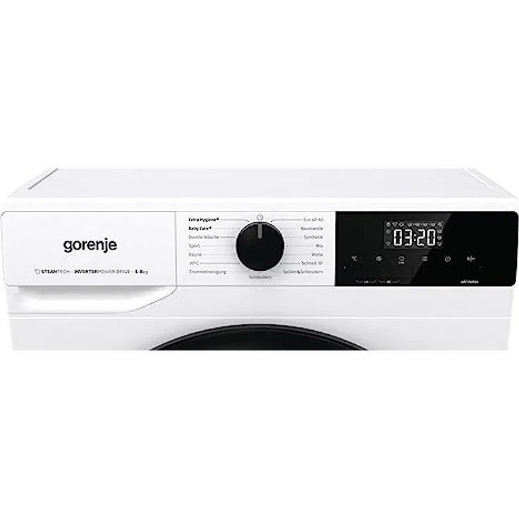Gorenje WNHEI 84 APS Waschmaschine mit Dampffunktion, 8kg Fassungsvermögen, EEK: A, Inverter PowerDrive Motor, 1400 U/min, 15 Programme, Steam Tech, AquaStop, Kindersicherung, weiß – Bild 5