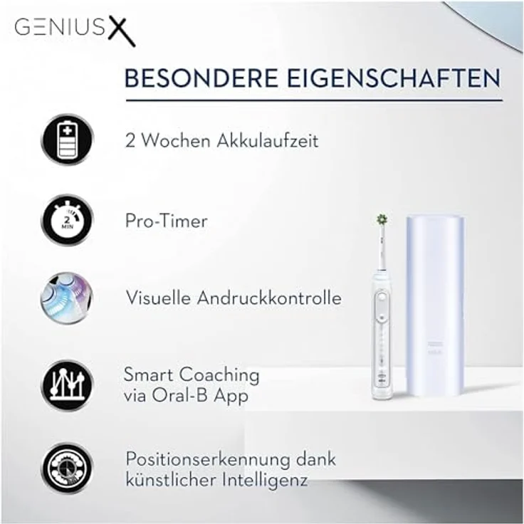 Oral-B Oral-B Genius X Elektrische Zahnbürste, weiß – Bild 4